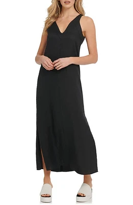 DKNY V-Neck Linen Maxi Dress at Nordstrom,