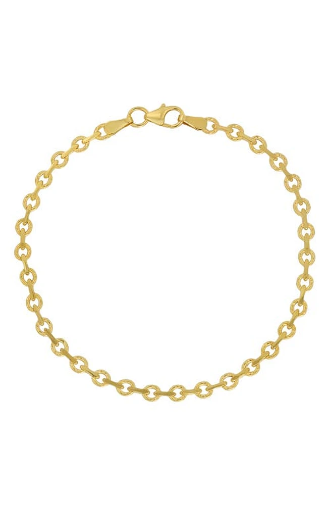 Bony Levy 14K Gold Etched Chain Bracelet in 14K Yellow Gold at Nordstrom, Size 7