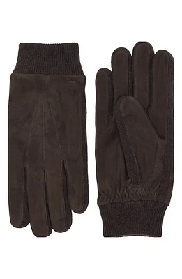 Hestra Geoffrey Leather Gloves Espresso at Nordstrom,