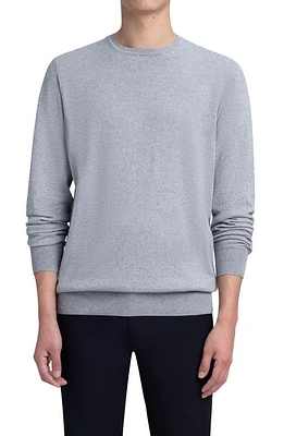 Bugatchi Cotton & Cashmere Crewneck Sweater Platinum at Nordstrom,