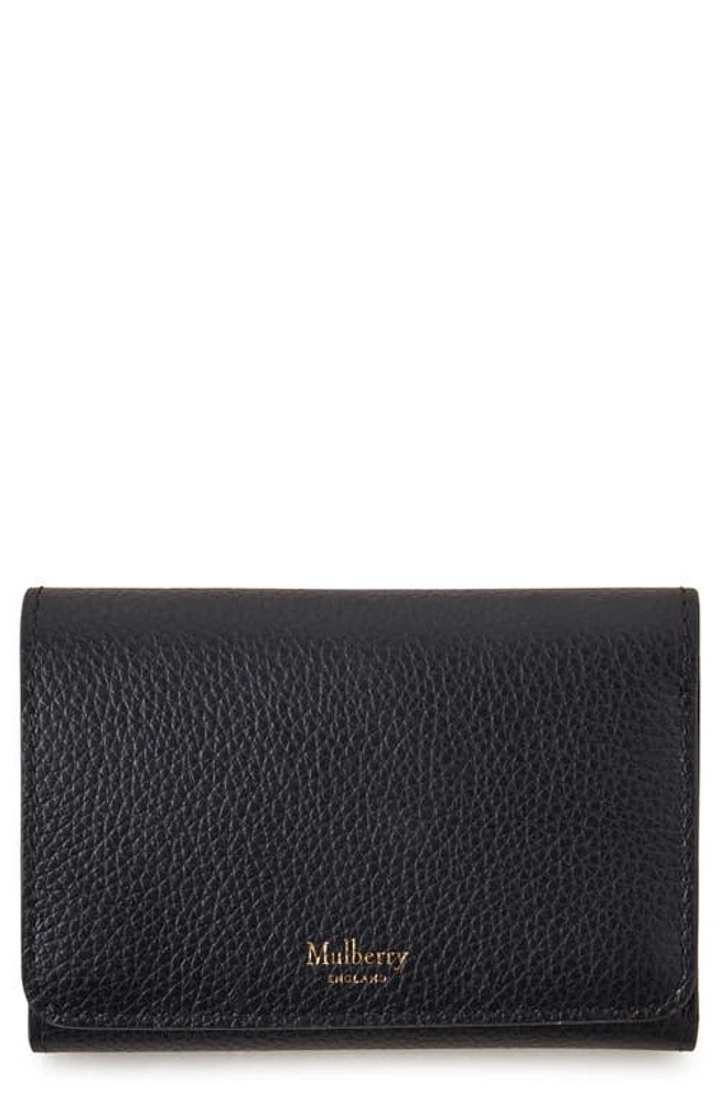 Mulberry Continental Leather Trifold Wallet in Black at Nordstrom