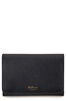 Mulberry Continental Leather Trifold Wallet in Black at Nordstrom