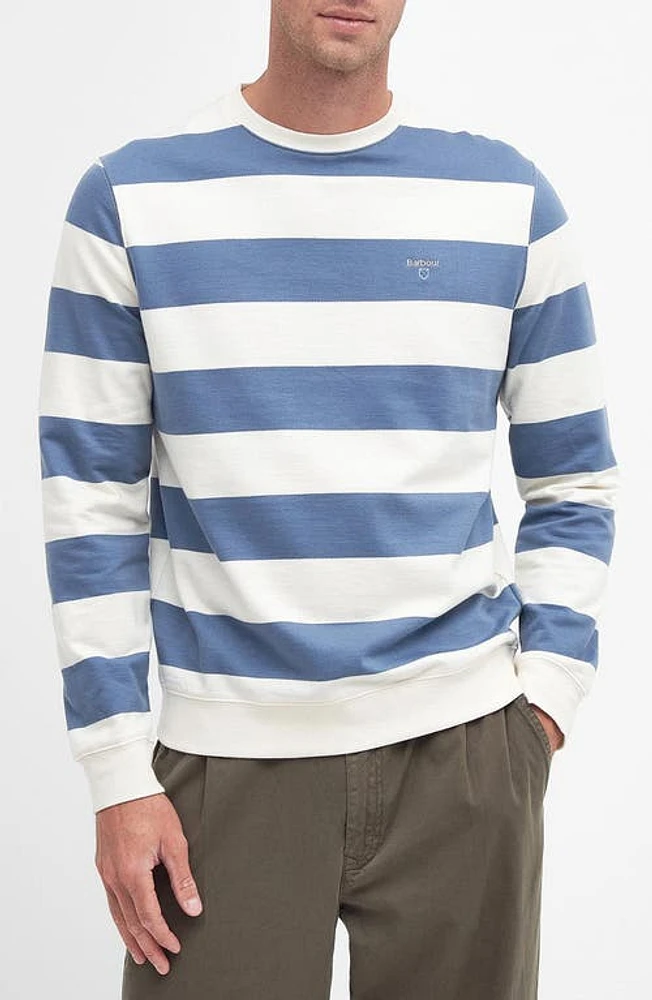 Barbour Shorwell Stripe Sweatshirt Dark Chambray at Nordstrom,