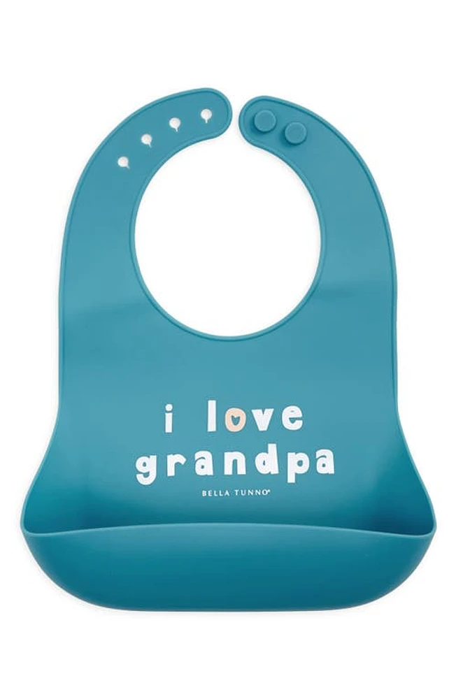 Bella Tunno I Love Grandpa Wonder Bib in Blue at Nordstrom