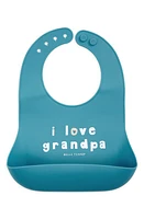 Bella Tunno I Love Grandpa Wonder Bib in Blue at Nordstrom