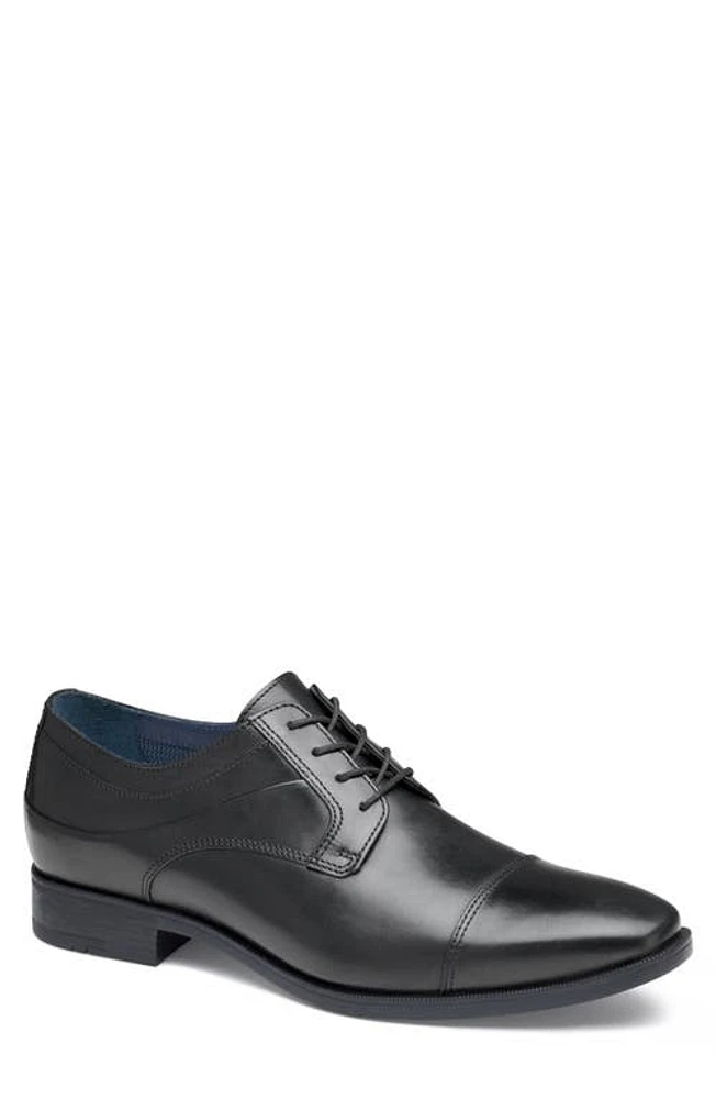 Johnston & Murphy Gibbons Cap Toe Derby Black Full Grain at Nordstrom,