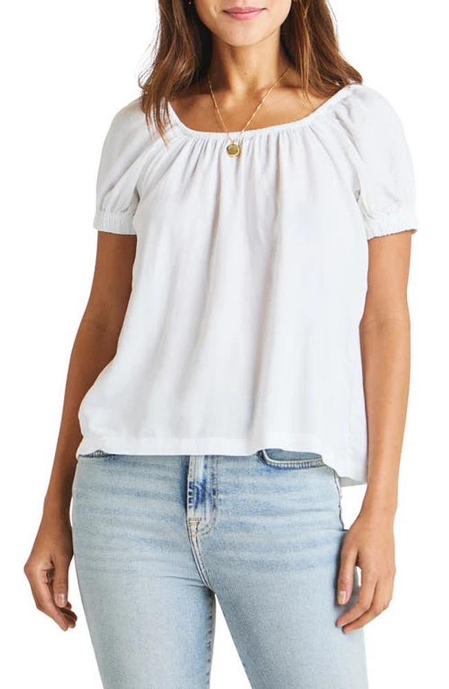 Splendid Farrah Puff Sleeve Top in White at Nordstrom, Size Large