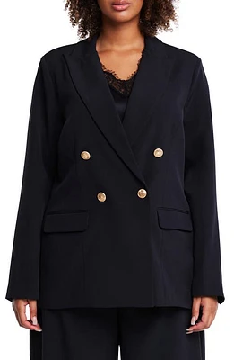 Estelle Savannah Double Breasted Blazer Black at Nordstrom,