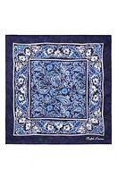 Ralph Lauren Purple Label Paisley Silk Pocket Square in Navy/Blue at Nordstrom