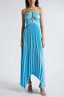 Ramy Brook Geneva Pleated Handkerchief Hem Maxi Dress Isola Blue at Nordstrom,