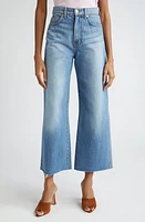 Veronica Beard Taylor Raw Hem High Waist Crop Wide Leg Jeans Enough Said at Nordstrom,