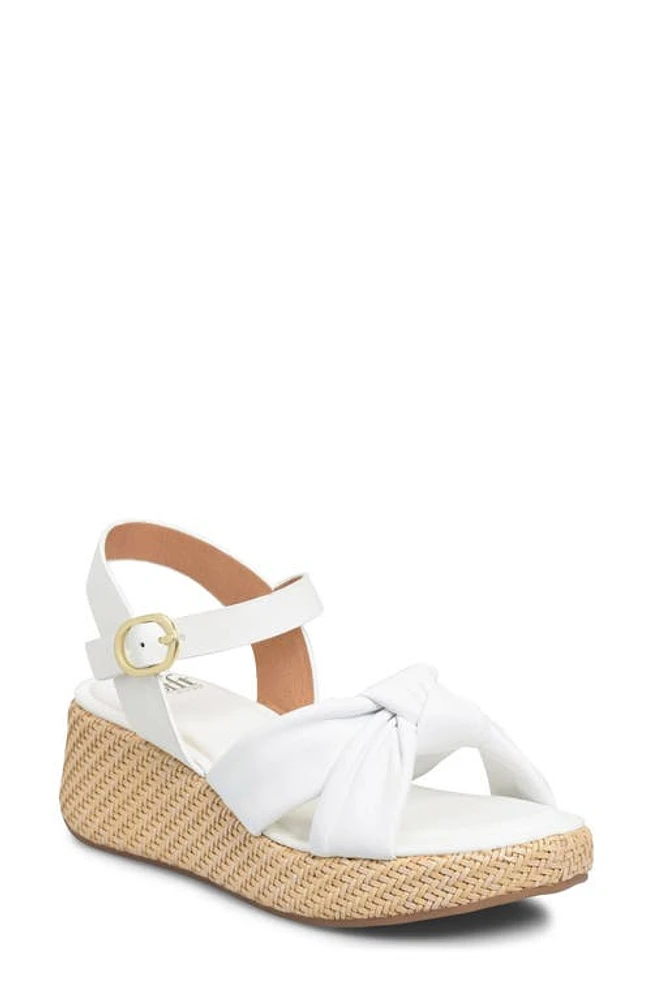 Söfft Farah Basketweave Platform Sandal White at Nordstrom,