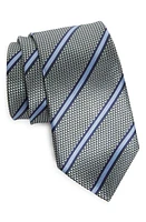 ZEGNA TIES Paglie Bold Stripe Mulberry Silk Tie in Green/Blue at Nordstrom