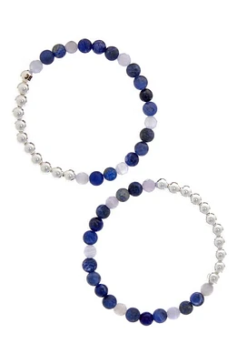 The Healer's Collection N12 Express & Communicate Set of 2 Healer's Bracelets in Silver at Nordstrom