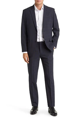 Nordstrom Trim Fit Wool Blend Suit Black- Grey Shadow Texure at Nordstrom,