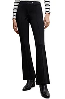 MANGO Seamed High Waist Flare Pants in Black at Nordstrom, Size Medium