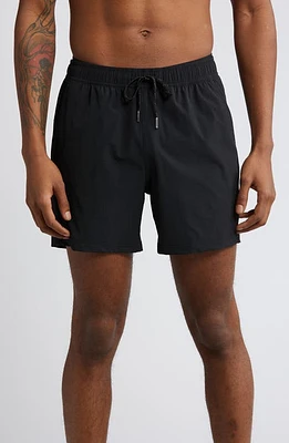 Fair Harbor The Bungalow Leaf Print Swim Trunks at Nordstrom,