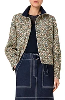 Akris punto Tweed & Denim Jacket Deep Ocean-Multicolor at Nordstrom,