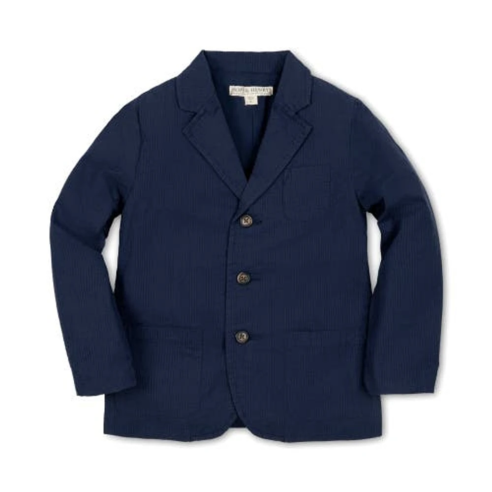 Hope & Henry Boys' Organic Seersucker Suit Jacket, Toddler Navy at Nordstrom,