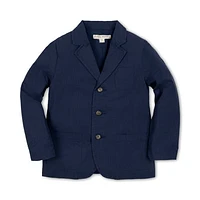 Hope & Henry Boys' Organic Seersucker Suit Jacket, Toddler Navy at Nordstrom,