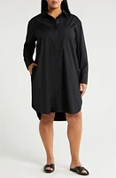 Nordstrom Long Sleeve High-Low Shirtdress at Nordstrom,