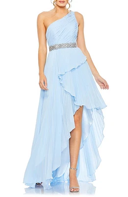 Mac Duggal Ruffle Pleated One-Shoulder High-Low Gown at Nordstrom,