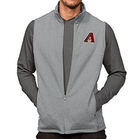 Men's Antigua Heathered Gray Arizona Diamondbacks Course Full-Zip Vest in Heather Gray at Nordstrom, Size Medium