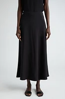 Lafayette 148 New York Bias Cut Silk Stretch Crêpe de Chine Skirt Black at