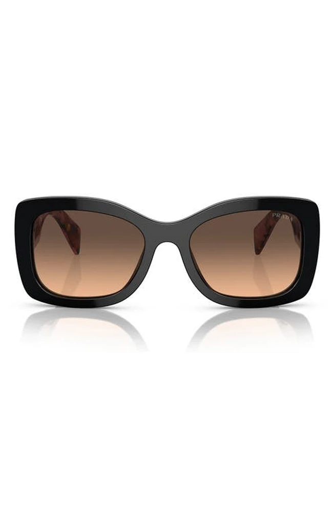 Prada 56mm Gradient Cat Eye Sunglasses in Dark Brown at Nordstrom