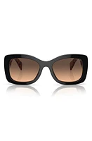 Prada 56mm Gradient Cat Eye Sunglasses in Dark Brown at Nordstrom