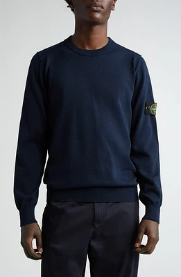 Stone Island Maglia Cotton Crewneck Sweater Navy Blue at Nordstrom,