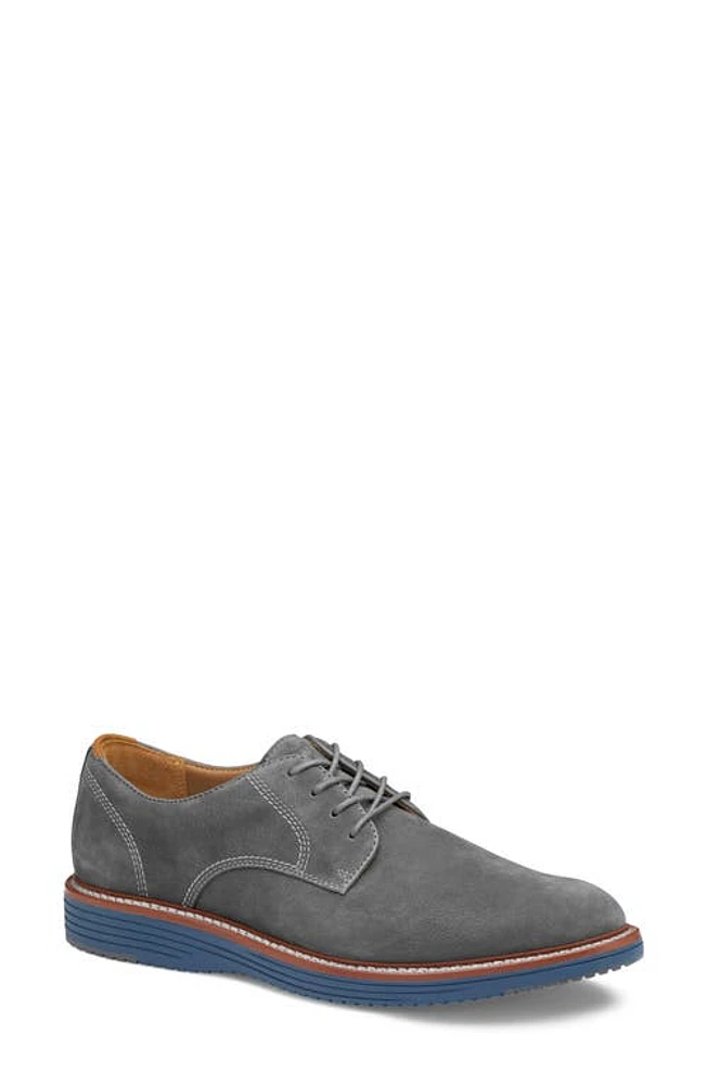 Johnston & Murphy Upton Plain Toe Derby Gray Nubuck at Nordstrom,