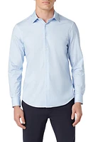 Bugatchi James OoohCotton Geometric Print Button-Up Shirt Azure at Nordstrom,