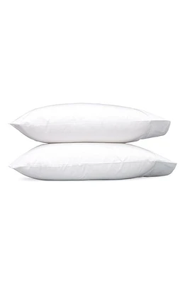 Matouk Set of 2 Ansonia 500 Thread Count Cotton Percale Pillowcases in White/ at Nordstrom