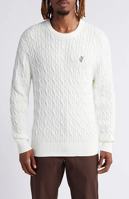 Quiet Golf x Puma Cable Crewneck Sweater at Nordstrom,