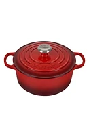 Le Creuset Signature 4.5-Quart Round Enamel Cast Iron Dutch Oven in Cerise at Nordstrom