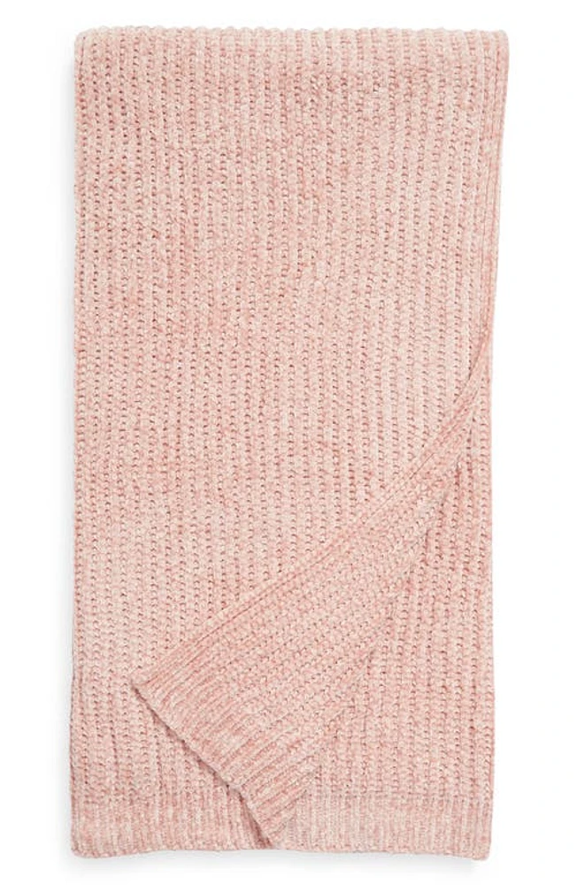 Nordstrom Chenille Throw Blanket in Pink Misty at Nordstrom