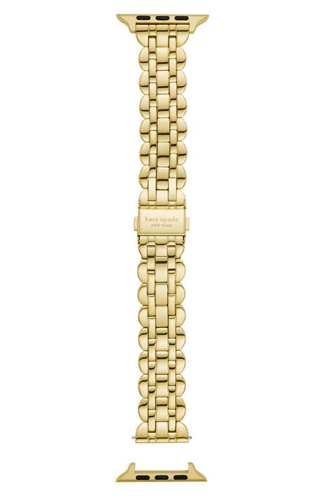 Kate Spade New York scallop 16mm Apple Watch bracelet watchband in Gold at Nordstrom