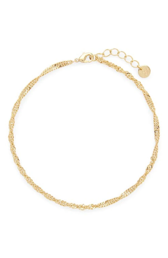 Brook and York Sophie Curb Chain Anklet in Gold at Nordstrom