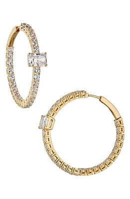 Nadri Invitation Only Cubic Zirconia Hoop Earrings in Gold at Nordstrom