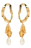 Sterling King Inside Out Pearl Drop Earrings in Gold at Nordstrom