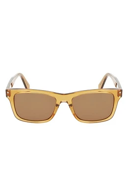 FERRAGAMO Gancini 54mm Rectangular Sunglasses in Transparent Caramel at Nordstrom