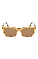 FERRAGAMO Gancini 54mm Rectangular Sunglasses in Transparent Caramel at Nordstrom