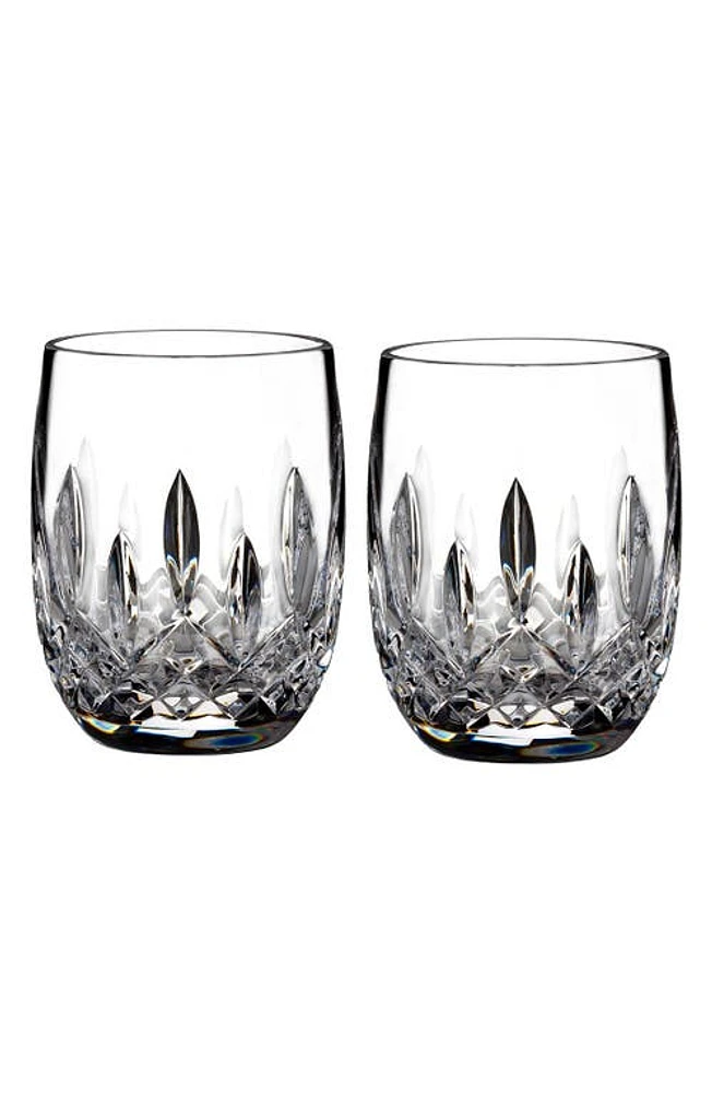 Waterford Lismore Connoisseur Set of 2 Lead Crystal Rounded Tumblers in Clear at Nordstrom