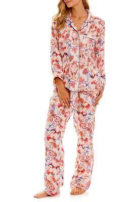 The Lazy Poet Emma Wild Rafiki Linen Pajamas in Pink at Nordstrom, Size X-Small