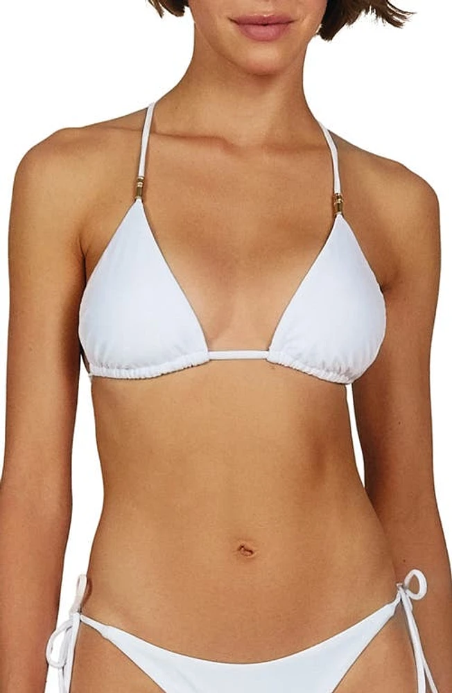 ViX Swimwear Lucy Strappy Triangle Bikini Top White at Nordstrom,