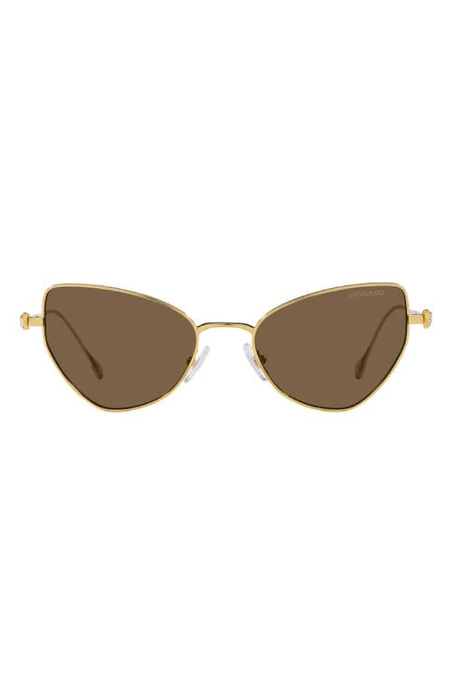 Swarovski 56mm Irregular Sunglasses in Gold at Nordstrom