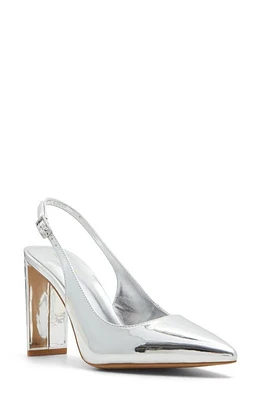 ALDO Meesha Slingback Pointed Toe Pump Silver at Nordstrom,