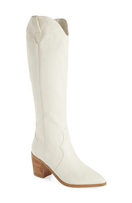 Billini Novena Knee High Western Boot in Off White at Nordstrom, Size 5