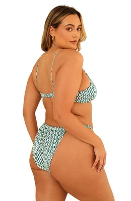 Dippin Daisys Bisou Cinched Cheeky Bikini Bottom Blue Jean at Nordstrom,